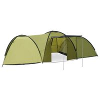 vidaXL Camping Igloo Tent 650x240x190cm 8 Person Green