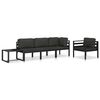 vidaXL Sectional Corner Sofa 1 pc with Cushions Aluminium Anthracite