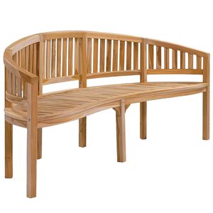 vidaXL Banana Bench 200 cm Solid Teak Wood