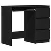 vidaXL Desk Black 90x45x76 cm Engineered Wood