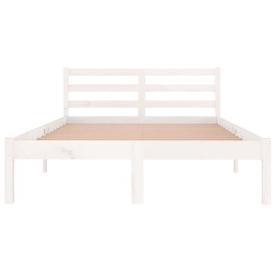 vidaXL Bed Frame without Mattress Solid Wood Pine 120x200 cm White