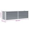 vidaXL Garden Raised Bed Galvanised Steel 160x40x45 cm Grey