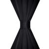 2 pcs Black Slot-Headed Blackout Curtains 135 x 245 cm