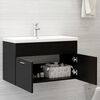 vidaXL Sink Cabinet Black 80x38.5x46 cm Engineered Wood