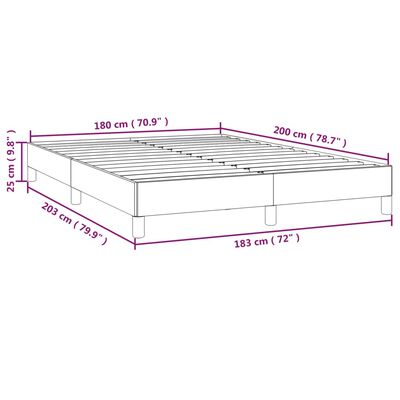 vidaXL Bed Frame without Mattress Dark Grey 183x203 cm King Velvet