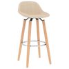 vidaXL Bar Stools 2 pcs Cream Fabric