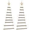 vidaXL &nbsp;Hanging Christmas Trees with Top Stars 2 pcs 55x120 cm Natural Branch