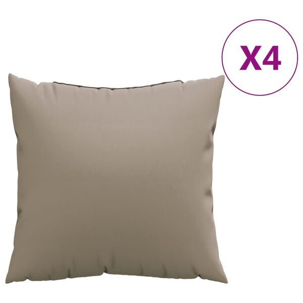 vidaXL Throw Pillows 4 pcs Taupe 50x50 cm Fabric