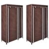 vidaXL Folding Wardrobe | Brown | Polypropylene fabric and steel | Medium