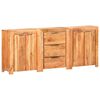 vidaXL Sideboard with 3 Drawers and 4 Doors Solid Acacia Wood