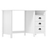 vidaXL Desk "Hill" with 3 Drawers 120x50x74 cm Solid Pine Wood