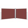 vidaXL Retractable Side Awning Brown 100x1000 cm