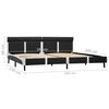 vidaXL Bed Frame with LED without Mattress Grey Faux Leather 180x200 cm Super King