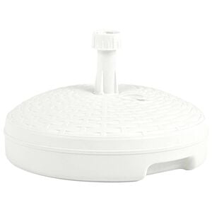 vidaXL Umbrella Base Sand/Water Filled 20 L White Plastic Rattan