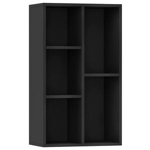 vidaXL Book Cabinet | Black | Engineered Wood | Medium | Book Cabinet