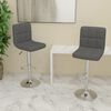 vidaXL Bar Stools 2 pcs Dark Grey Fabric