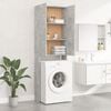 vidaXL Washing Machine Cabinet Concrete Grey 64x25.5x190 cm