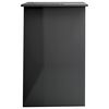 vidaXL Desk High Gloss Grey 100x50x76 cm Engineered Wood