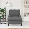 vidaXL Chaise Lounge with Cushion Dark Grey 91 x 157 x 91 cm Fabric