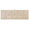 vidaXL Pallet Floor Cushion Cotton 120x40x7 cm Beige