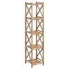 vidaXL 5-Tier Square Bamboo Shelf