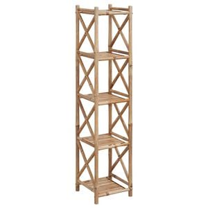 vidaXL 5-Tier Square Bamboo Shelf
