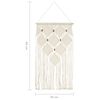vidaXL Macrame Wall Hanger 40x80 cm Cotton