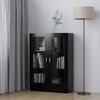 vidaXL Vitrine Cabinet Black 82.5x30.5x115 cm Engineered Wood