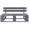 vidaXL Garden Pallet Middle Sofa Grey Impregnated Pinewood