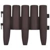 vidaXL Lawn Edgings 36 pcs Brown 10 m PP