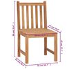 vidaXL Garden Chairs 8 pcs with Cushions Solid Teak Wood