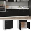 vidaXL Drawer Bottom Cabinet Black 80x46x81.5 cm Engineered Wood