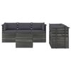 vidaXL 6 Piece Garden Pallet Lounge Set with Cushions Solid Pinewood