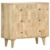 vidaXL Drawer Cabinet 75x35x75 cm Solid Mango Wood