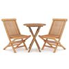 vidaXL Garden Dining Set | Teak | Solid teak wood | Foldable | Garden Dining Set
