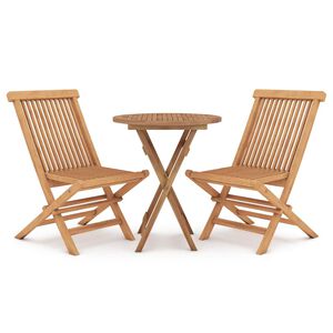 vidaXL Garden Dining Set | Teak | Solid teak wood | Foldable | Garden Dining Set