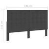 vidaXL Tufted Headboard Dark Grey Fabric 180x200 cm