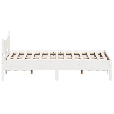 vidaXL Bed Frame White 140x200 cm Solid Wood Pine