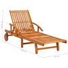 vidaXL Garden Sun Lounger with Cushion Solid Acacia Wood
