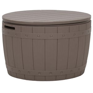 vidaXL 3-in-1 Garden Storage Box Light Brown Polypropylene
