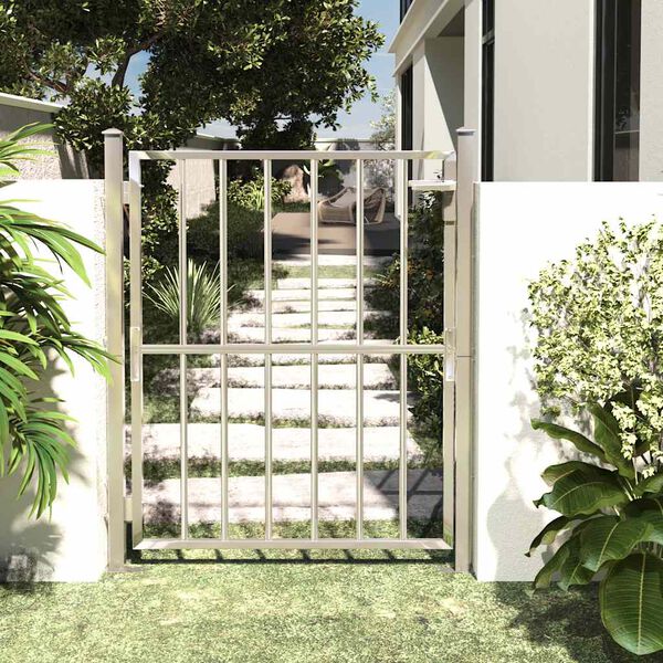 vidaXL Garden Gate 100x120 cm Stainless Steel