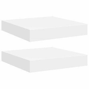 vidaXL Floating Wall Shelves 2 pcs White 23x23.5x3.8 cm MDF