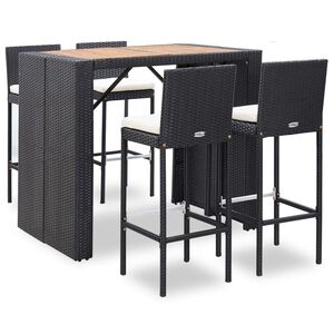 vidaXL Bar Set | Black, Cream
