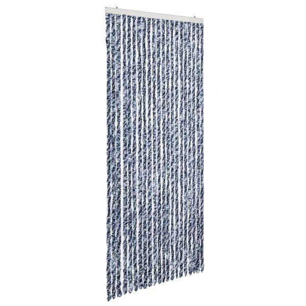 vidaXL Insect Curtain Blue and White 90x200 cm Chenille