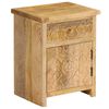 vidaXL Bedside Table Solid Mango Wood 40x30x50 cm