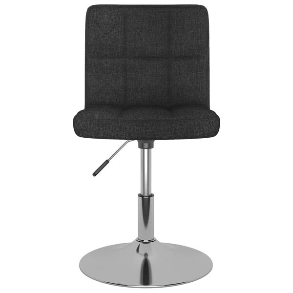 vidaXL Swivel Dining Chairs 2 pcs Black Fabric