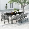 vidaXL 9 Piece Garden Dining Set Grey