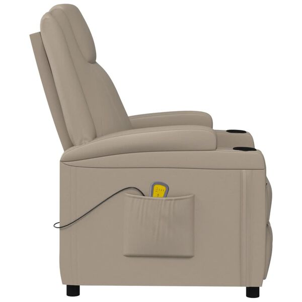 vidaXL Massage Chair Cappuccino Faux Leather