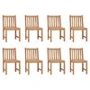 vidaXL Garden Chairs 8 pcs Solid Teak Wood