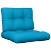 vidaXL Pallet Cushions 2 pcs Blue Fabric